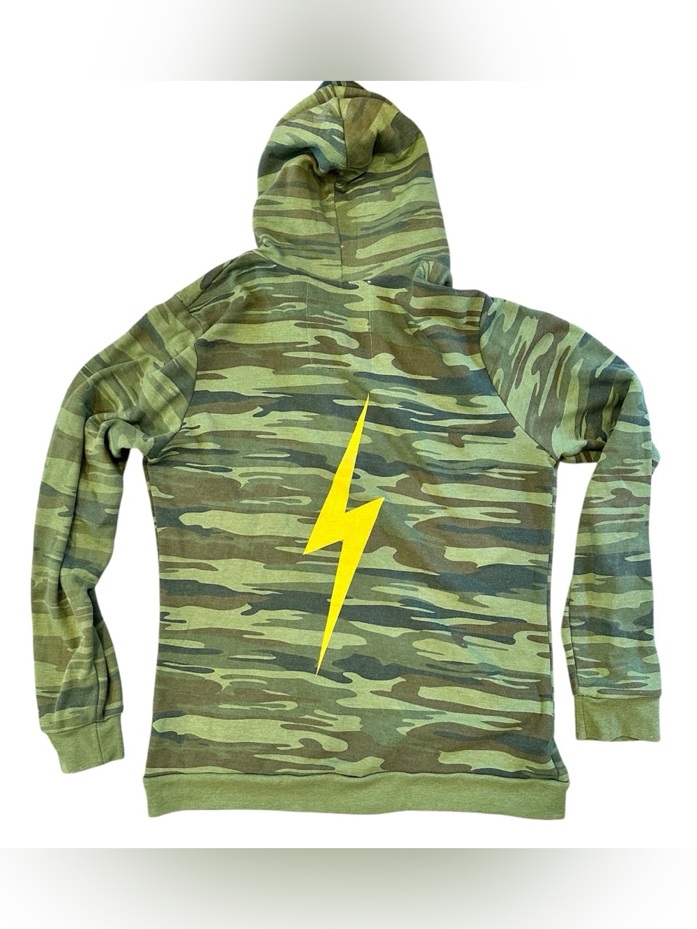 AVIATOR NATION Lightening Bolt Zip Up Hoodie Unisex Camp size XXL